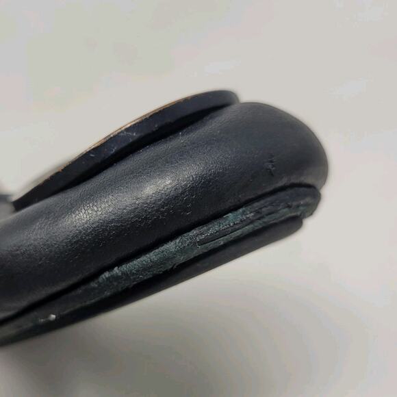 Tory Burch Flats Womens 7M Black Leather Minnie Ballet Comfort Double T Sip On - Picture 10 of 13